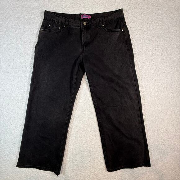 Edikted Denim - NWT Edikted Raelynn Washed Low Rise Baggy Jeans black size XL